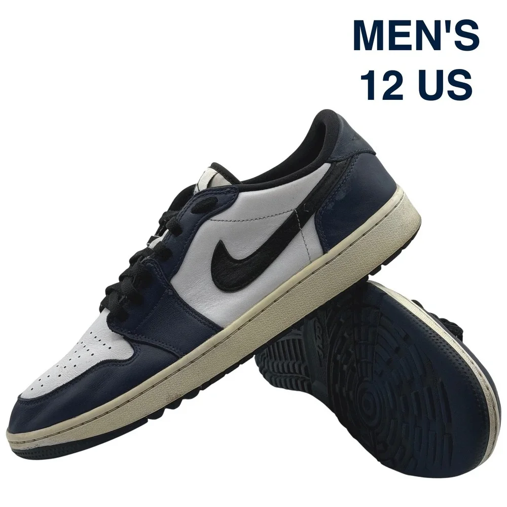 Nike Air Jordan 1 Low Golf Midnight Navy Mens Size 12 Spikeless Golf DD9315-104